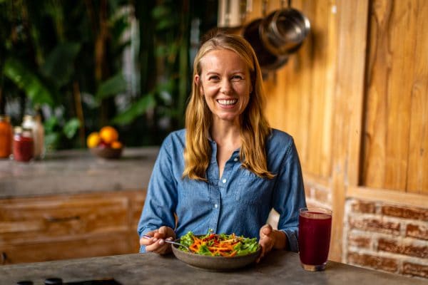 A picture of Emily from A Kind Spoon in her kitchen