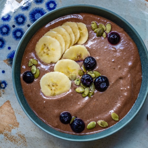 Chocolate Peanut Butter Smoothie - A Kind Spoon