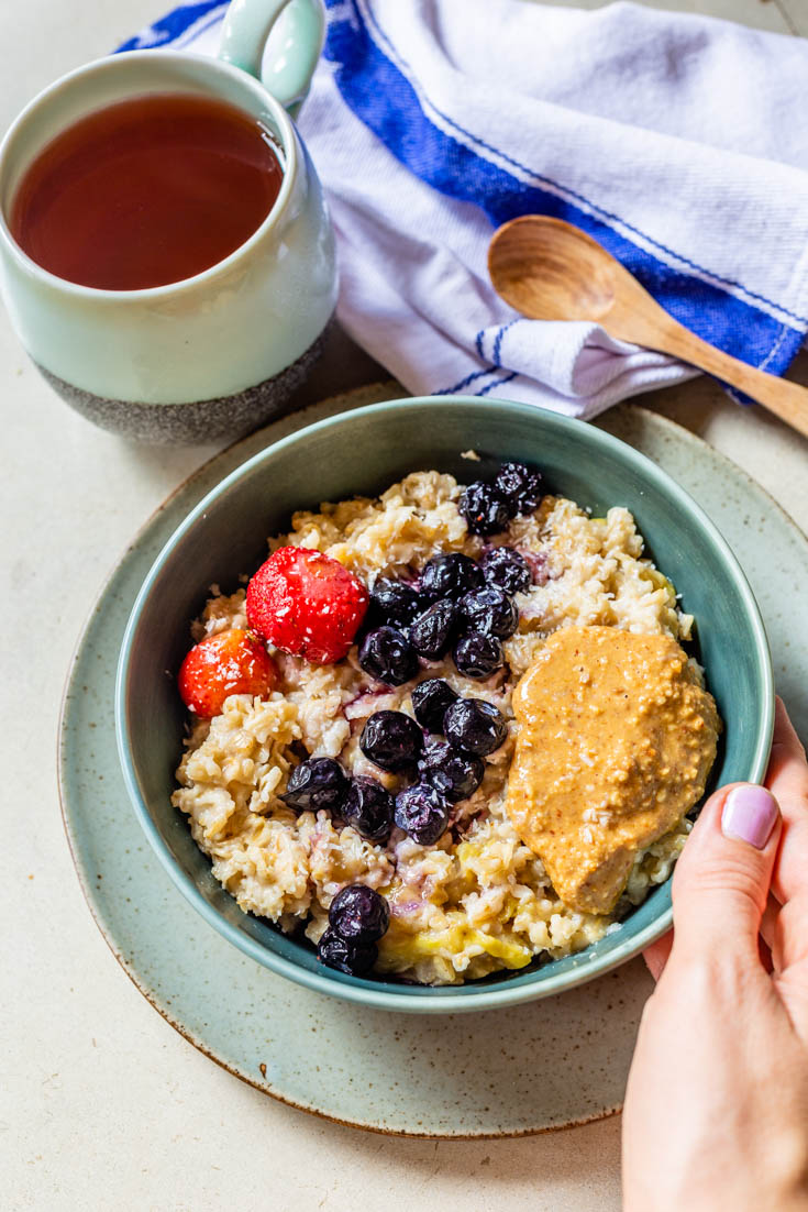 Oatmeal with Almond Milk - A Kind Spoon