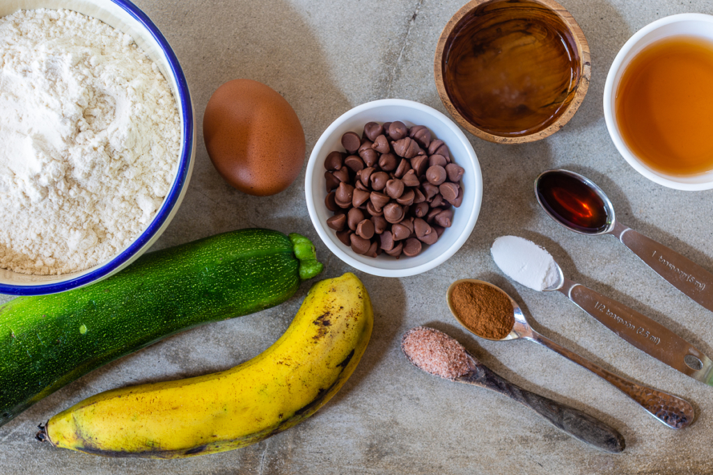 Chocolate Chip Zucchini Muffins Ingredients