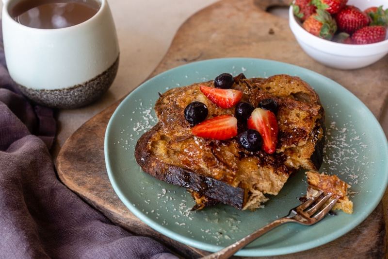 French Toast with Almond Milk - A Kind Spoon